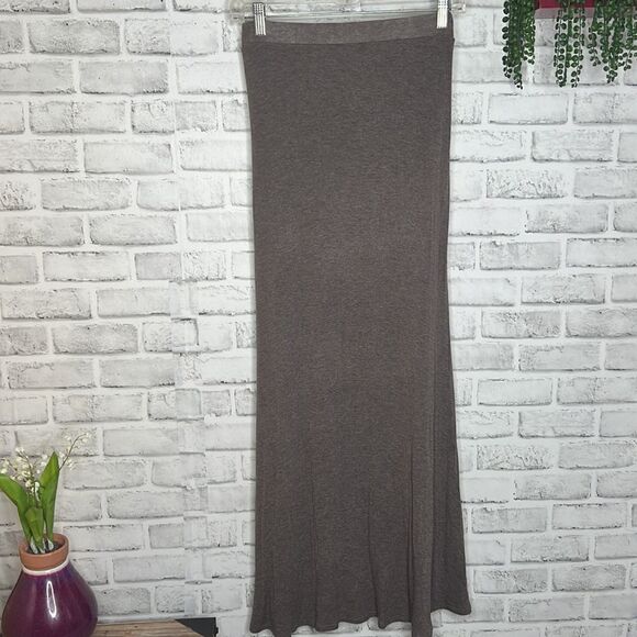 Ella Moss Taupe Maxi High Slit Mini Skirt Size Small - Picture 8 of 10